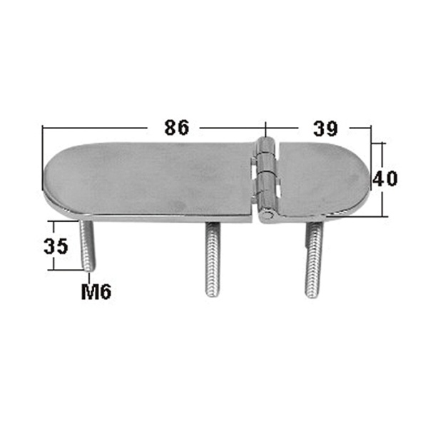 Петля неразъемная 125х40х4 мм М6х3 Петля неразъемная 125х40х4 мм М6х3